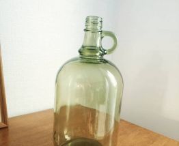 Bonbonne, bouteille vintage verte. 2 L