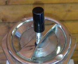 Cendrier sur pied chromé