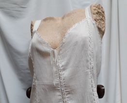 caraco blanc vintage neuf pur coton froissé