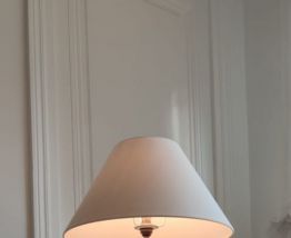 Lampe céramique noire ancienne