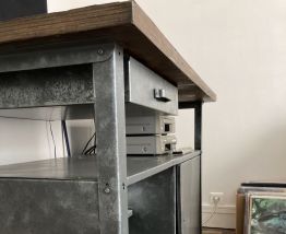 Etabli industriel bois / metal