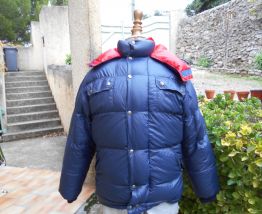 DOUDOUNE ANORALP T 36-38 tbe VINTAGE  BLEU MARINE