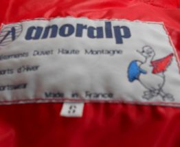 DOUDOUNE ANORALP T 36-38 tbe VINTAGE  BLEU MARINE