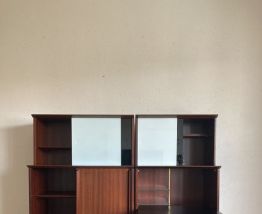 Bibliothèque vitrine en enfilade meuble Oscar vintage années