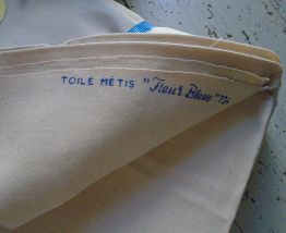 Grand drap métis fleur bleue