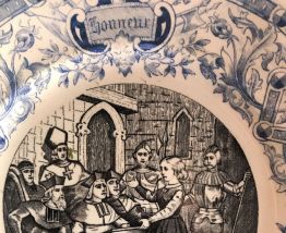 ASSIETTE PARLANTE HISTOIRE DE JEANNE D ARC OPAQUE DE SARREGU