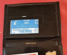 Porte feuille cuir noir