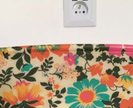 4 tasses en verre ambré vintage 