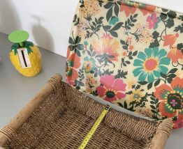 Panier en osier vintage 
