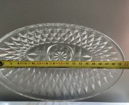 Beurrier en verre bizotté annee 70