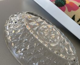 Beurrier en verre bizotté annee 70