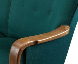 Canapé trois places Kurt Olsen avec un cadre en hêtre