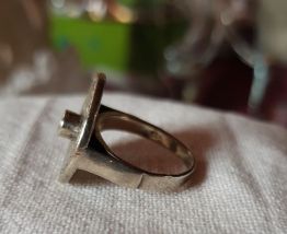 Bague argent 925 Onyx et taille 54