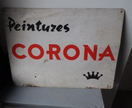 tole publicitaire peinte