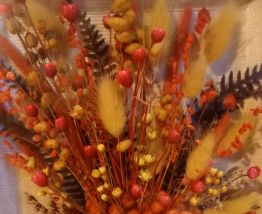 Bouquet de fleurs séchées. 