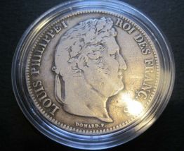 5 francs LOUIS  PHILIPPE 1 . 1838 W Argent dans capsules de 