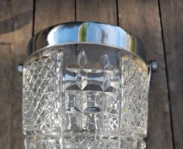 seau à glaçon, anse en métal argenté, Vintage, 1960's