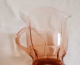 Pichet vintage verre rose