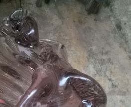 Panier en verre "travail artisanal"