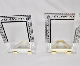 Cadre photo verre et argenté