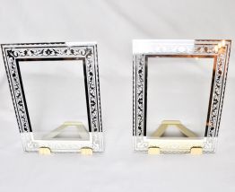 Cadre photo verre et argenté