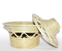 BOITE DÉCORATIVE EN FIBRES NATURELLES