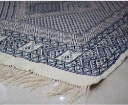 Tapik kilim berbère fait main bleu