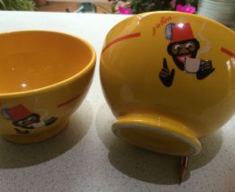 Lot de 2 bols publicitaires Banania