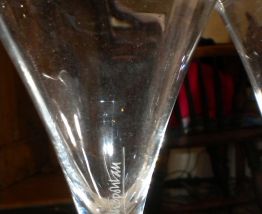 4 verres en cristal vintage pour champagne ou cocktails