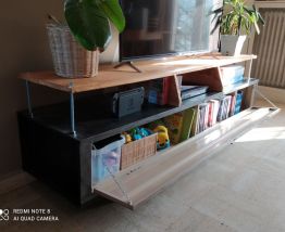 Meuble télé fabrication unique artisanale