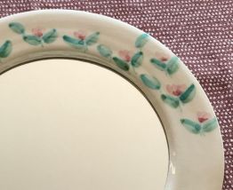 miroir vintage en porcelaine