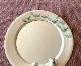 miroir vintage en porcelaine