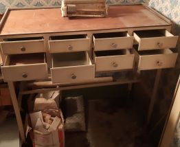 Meuble métallique de dentiste 8 tiroirs dont 7 avec fonds vi