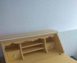 Bureau secrétaire bois massif