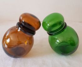 Lot 2 pots en verre inclinables