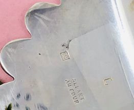 Plat de service métal argenté - Four ok