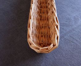 Grande et Ancienne Panière à Pain en Osier Vintage Rotin
