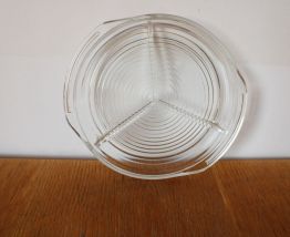 Plat en verre apéritif années 70