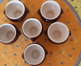  6 bols soupières  têtes de lions Emile Henry