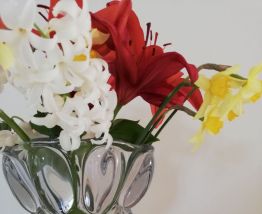 Vase en cristal bulle vintage