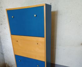 Meuble a chaussures relooker 20 paires en bois