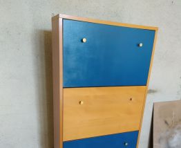 Meuble a chaussures relooker 20 paires en bois