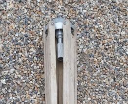 Trépied bois géomètre vintage