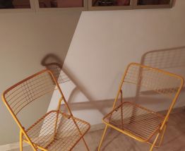 Paire Chaises iantes grillage année 60-70 niels gammerlgaard