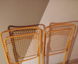 Paire Chaises iantes grillage année 60-70 niels gammerlgaard