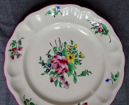 6 assiettes plates Luneville Réverbère  Les roses