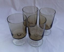 Lot 4 grands verres luminarc vintage