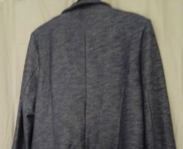 Veste en maille Bleu Chiné Damart, col Tai, taille 50