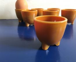 Lot de 6 coquetiers tripode d'Arcopal 