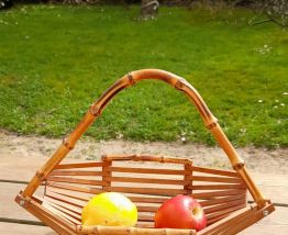 Panier coupe à fruit moderniste bambou